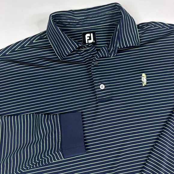 FootJoy Other - FootJoy Long Sleeve Polo Shirt Mens XL Navy‎ Blue Striped Golf Top